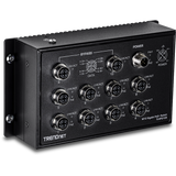 TRENDNET - TI-XPG102 - 10-Port Industrial EN 50155 M12 Gigabit PoE+ Railway Switch