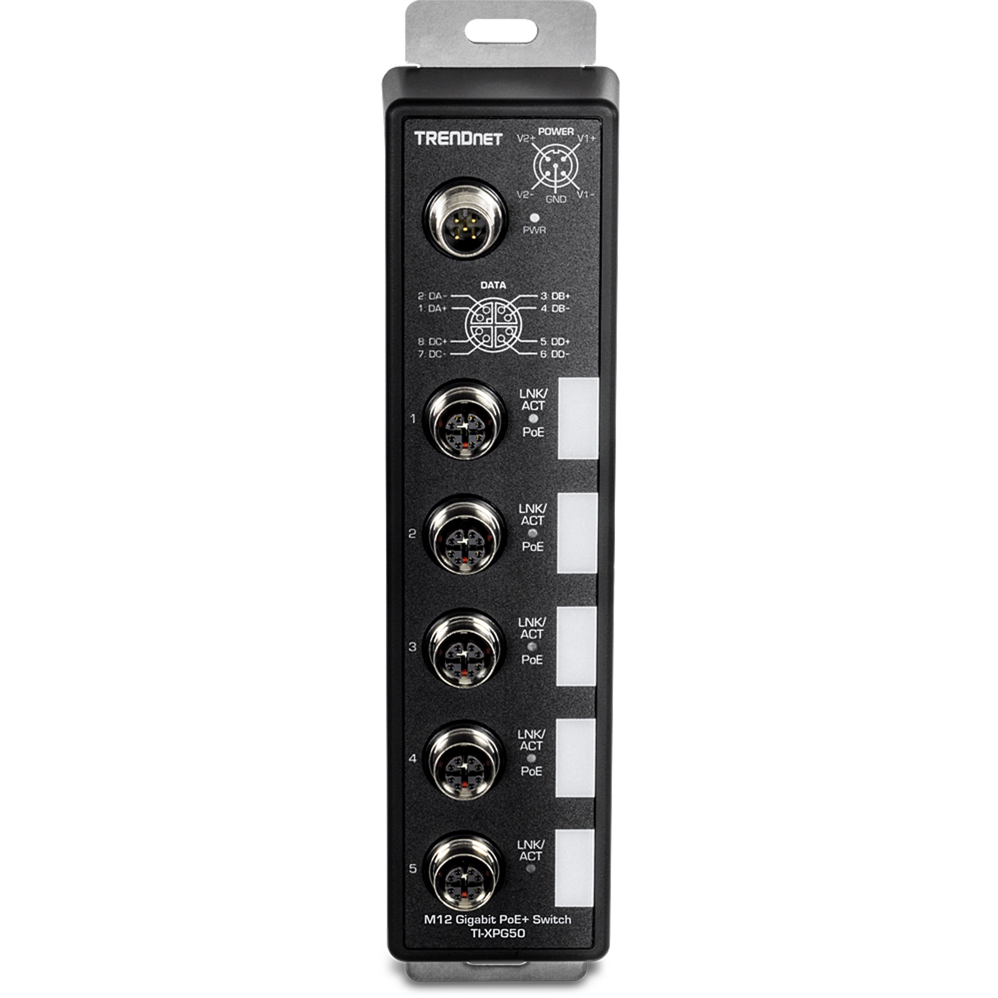 TRENDNET - TI-XPG50 - 5-Port Industrial EN50155 M12