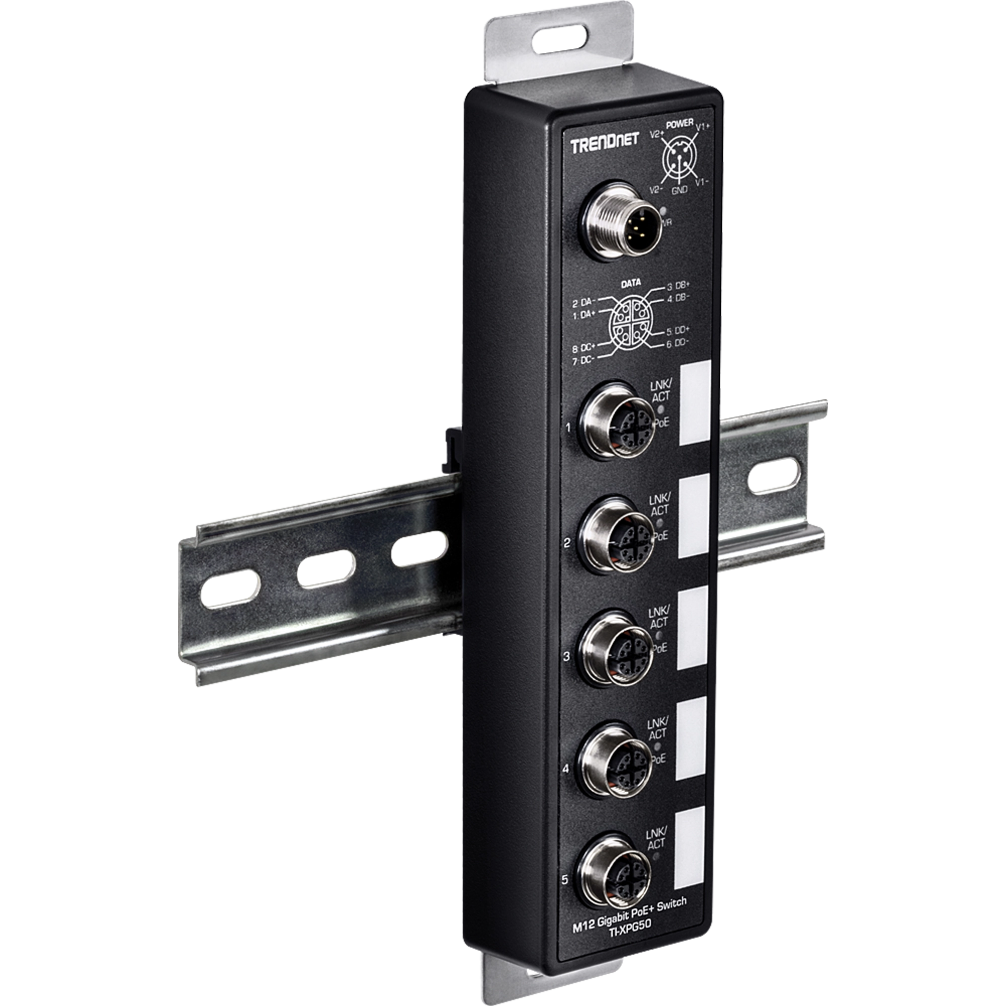 TRENDNET - TI-XPG50 - 5-Port Industrial EN50155 M12