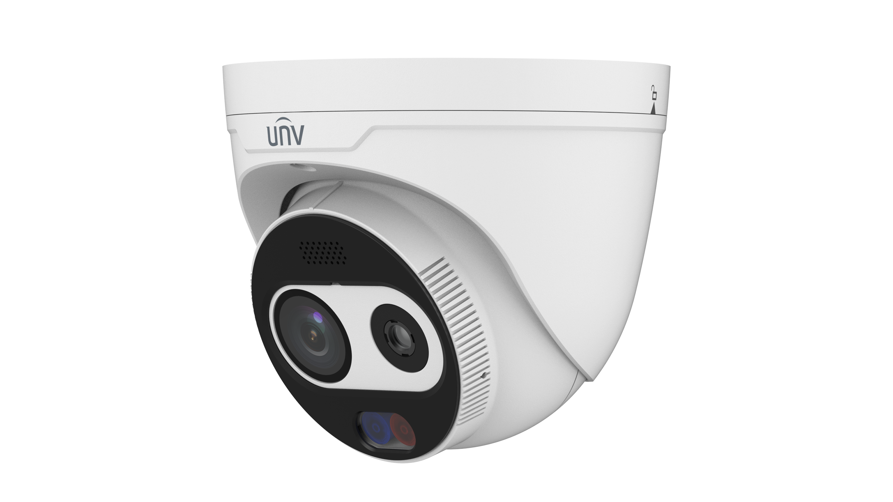 UNV - TIC3612SA-F2-4F3AC-I1 - UNV Dual Dual-spectrum Thermal Network Turret Camera Thermal:256*192(2.1mm)  Optical: 4MP(2.6mm)