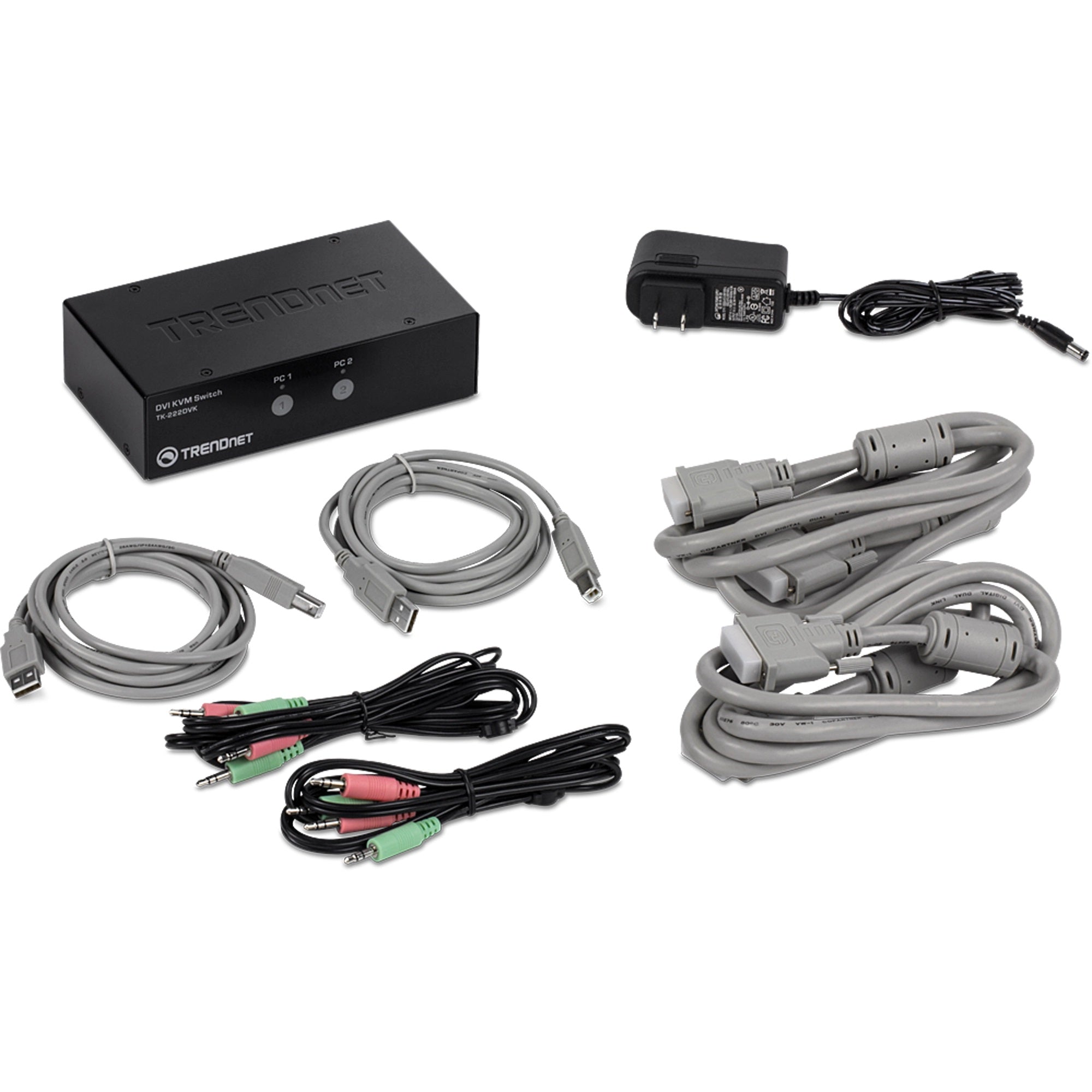Trendnet - TK-222DVK - 2-port DVI KVM Switch Kit