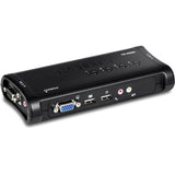 TRENDNET - TK-409K - 4-port USB KVM Switch Kit w/Audio (Include 4 x KVM Cables)