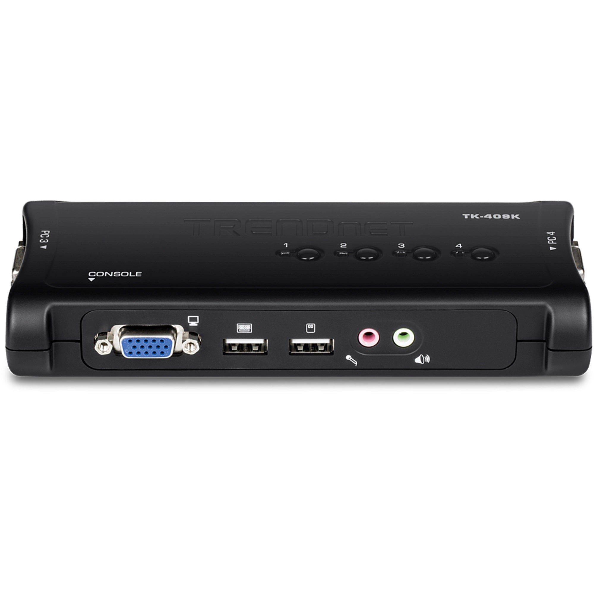 TRENDNET - TK-409K - 4-port USB KVM Switch Kit w/Audio (Include 4 x KVM Cables)