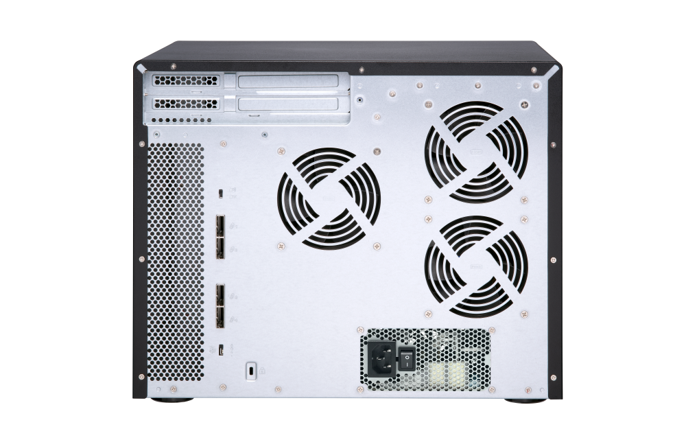 QNAP - TL-D1600S-US - 16-bay desktop SATA JBOD expansion unit with a QXP-1600eS PCIe SATA host card and 4 SFF-8088 to SFF-8644 SAS/SATA 6Gb/s external cables