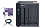 QNAP - TL-D400S-US - 4-bay desktop SATA JBOD expansion unit with a QXP-400eS-A1164 PCIe SATA host card and 1 SFF-8088 to SFF-8088 SAS/SATA 6Gb/s external cables