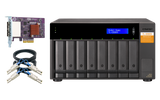 QNAP - TL-D800S-US - 8-bay desktop SATA JBOD expansion unit with a QXP-800eS-A1164 PCIe SATA host card and 2 SFF-8088 to SFF-8088 SAS/SATA 6Gb/s external cables