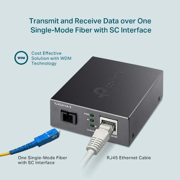 TP-Link - TL-FC311A-2 - Gigabit WDM Media Converter