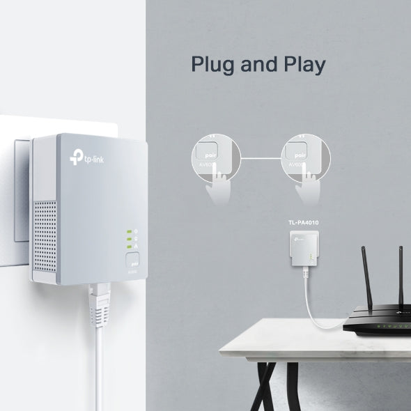 TP-Link - TL-PA4010 KIT - AV600 Powerline Starter Kit