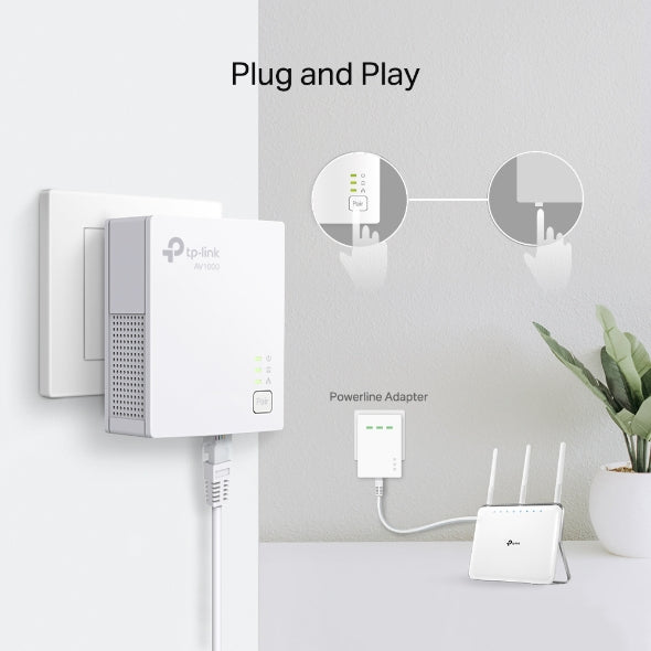 TP-Link - TL-PA7017 - AV1000 Gigabit Powerline Adapter