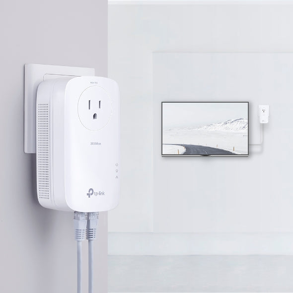 TP-Link - TL-PA9020P KIT - AV2000 2-Port Gigabit Passthrough Powerline Starter Kit