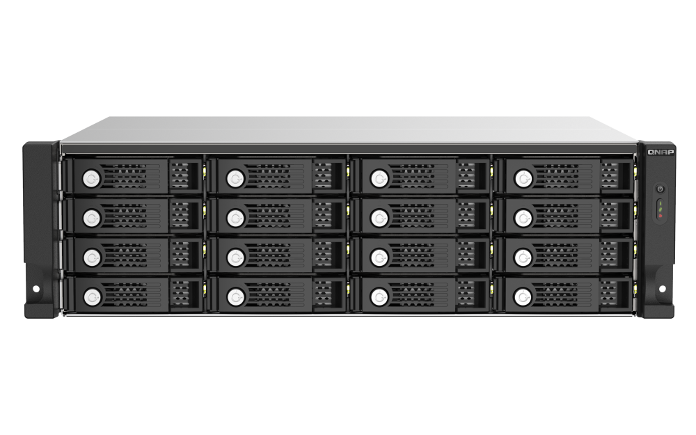 QNAP - TL-R1620Sep-RP-US - 16-bay 3U rackmount SAS 12Gbps JBOD expansion enclosure with SAS expander, 2.5