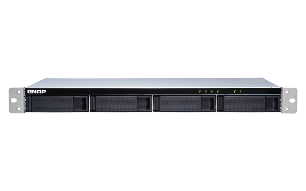 QNAP - TL-R400S-US - 4-bay 1U rackmount SATA JBOD expansion unit with a QXP-400eS-A1164 PCIe SATA host card and 1 SFF-8088 to SFF-8088 SAS/SATA 6Gb/s external cables