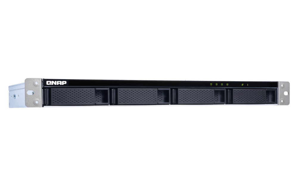 QNAP - TL-R400S-US - 4-bay 1U rackmount SATA JBOD expansion unit with a QXP-400eS-A1164 PCIe SATA host card and 1 SFF-8088 to SFF-8088 SAS/SATA 6Gb/s external cables