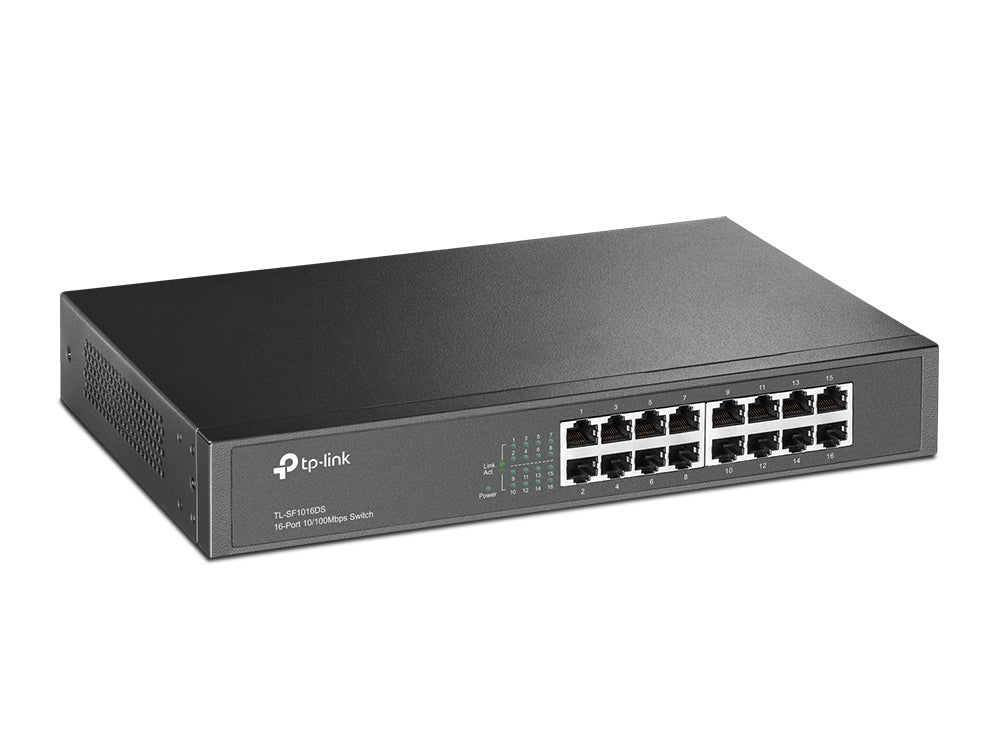 TP-Link - TL-SF1016DS - 16-Port 10/100Mbps Desktop/Rackmount Switch