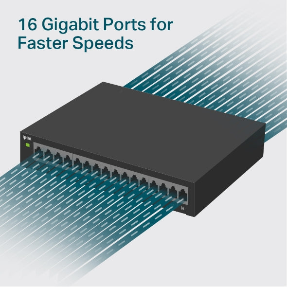 TP-Link - TL-SG116E - 16PORT GIGABIT UNMANAGED PRO PERP SWITCH