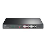 TP-Link - TL-SL1218P - 16-PORT 10/100MBPS + 2-PORT GBTPERP RACKMOUNT SWITCH WITH 16-PORT POE+