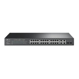 TP-Link - TL-SL2428P - JetStream 24-Port 10/100Mbps + 4-Port Gigabit Smart Switch with 24-Port PoE+