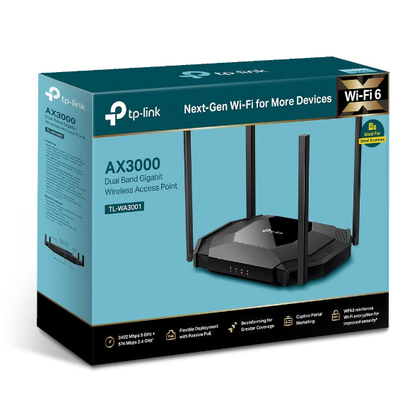 TP-Link - TL-WA3001 - AX3000 DUAL-BAND WI-FI 6 ACCESSWRLS POINT
