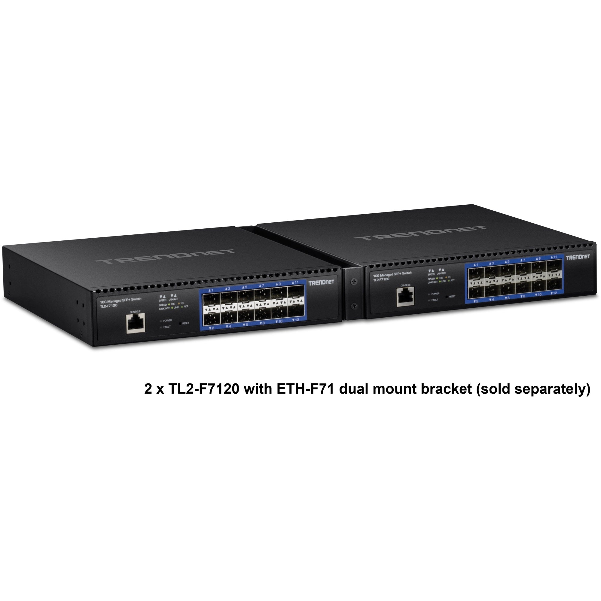TRENDNET - TL2-F7120 - 12-Port 10G Layer 2 Managed SFP+ Switch