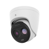 Hanwha - TNM-C2722TDR - Wisenet T network Bi-spectrum Early Fire Detection Camera, Thermal: 160 x 120 (uncooled) @ 8fps, <50mK (NETD), built-in 1.9mm fixed lens (57° HFoV / 44° VFoV), Visible: 3MP, built-in 4.46mm fixed lens (69° HFoV / 50.8° VFoV), 