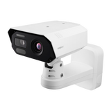 Hanwha - TNM-C4940TD - Wisenet T network Bi-spectrum AI Thermal Camera (uncooled), Dual sensor camera with VGA thermal and 4K visible video output, built-in 9.1mm fixed lens (FoV: 50° thermal) & 4.4~9.3mm motorized varifocal lens (FoV: 112.1°~47.5° v