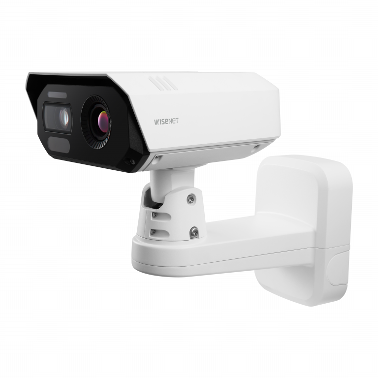 Hanwha - TNM-C4960TD - Wisenet T network Bi-spectrum AI Thermal Camera (uncooled), Dual sensor camera with VGA thermal and 4K visible video output, built-in 25mm fixed lens (FoV: 17.4° thermal) & 10.9~29mm motorized varifocal lens (FoV: 42°~15° visib