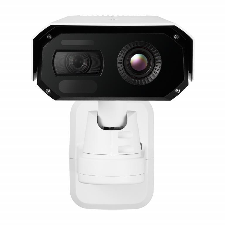 Hanwha - TNM-C4960TD - Wisenet T network Bi-spectrum AI Thermal Camera (uncooled), Dual sensor camera with VGA thermal and 4K visible video output, built-in 25mm fixed lens (FoV: 17.4° thermal) & 10.9~29mm motorized varifocal lens (FoV: 42°~15° visib