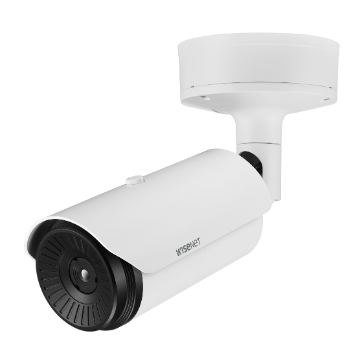 Hanwha - TNO-3020T - QVGA Thermal camera, Max. 320 x 240 resolution support, built-in 4.3mm fixed lens, H.265, H.264, MJPEG codec, Max. 30fps@all resolutions, full video and audio analytics, temperature detection, shock detection, micro SD Max. 256GB