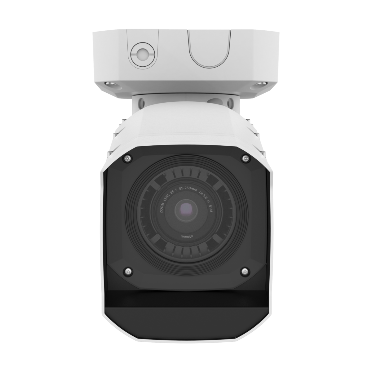 Hanwha - TNO-A26081 - 26MP Network AI Bullet Camera, 28.3mm APS CMOS image sensor, Max. 30fps@26MP, 0.2lux@F4.0 (Color), 55~250mm (4.54x) manual varifocal lens, H.265, H.264, MJPEG codec, WiseStreamⅡ, WiseStreamⅢ (Using AI engine), Installed Video An