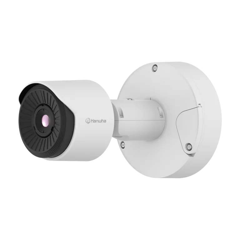 Hanwha - TNO-C3012TRA - Wisenet T network AI Radiometric compact bullet camera (uncooled), 384 x 288 @ 8fps,＜30mK (NETD), 4.4mm fixed focal lens (HFoV: 90.0°), Triple triple codec H.265/H.264/MJPEG with Wisestream II and WiseStream III (based on AI e