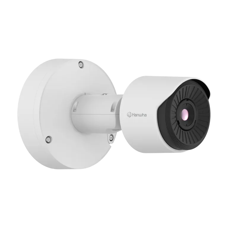 Hanwha - TNO-C3012TRA - Wisenet T network AI Radiometric compact bullet camera (uncooled), 384 x 288 @ 8fps,＜30mK (NETD), 4.4mm fixed focal lens (HFoV: 90.0°), Triple triple codec H.265/H.264/MJPEG with Wisestream II and WiseStream III (based on AI e