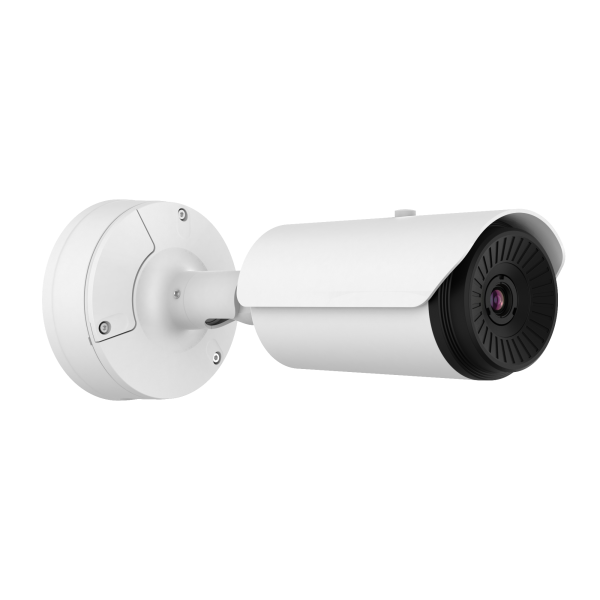 Hanwha - TNO-L3030T - Wisenet T network outdoor vandal thermal bullet camera (uncooled), 320 x 240 @ 8fps, 13.7mm fixed focal lens (16°), triple codec H.265/H.264/MJPEG with Wisestream II, built-in SD card slot (1x256GB), advanced video analytics and