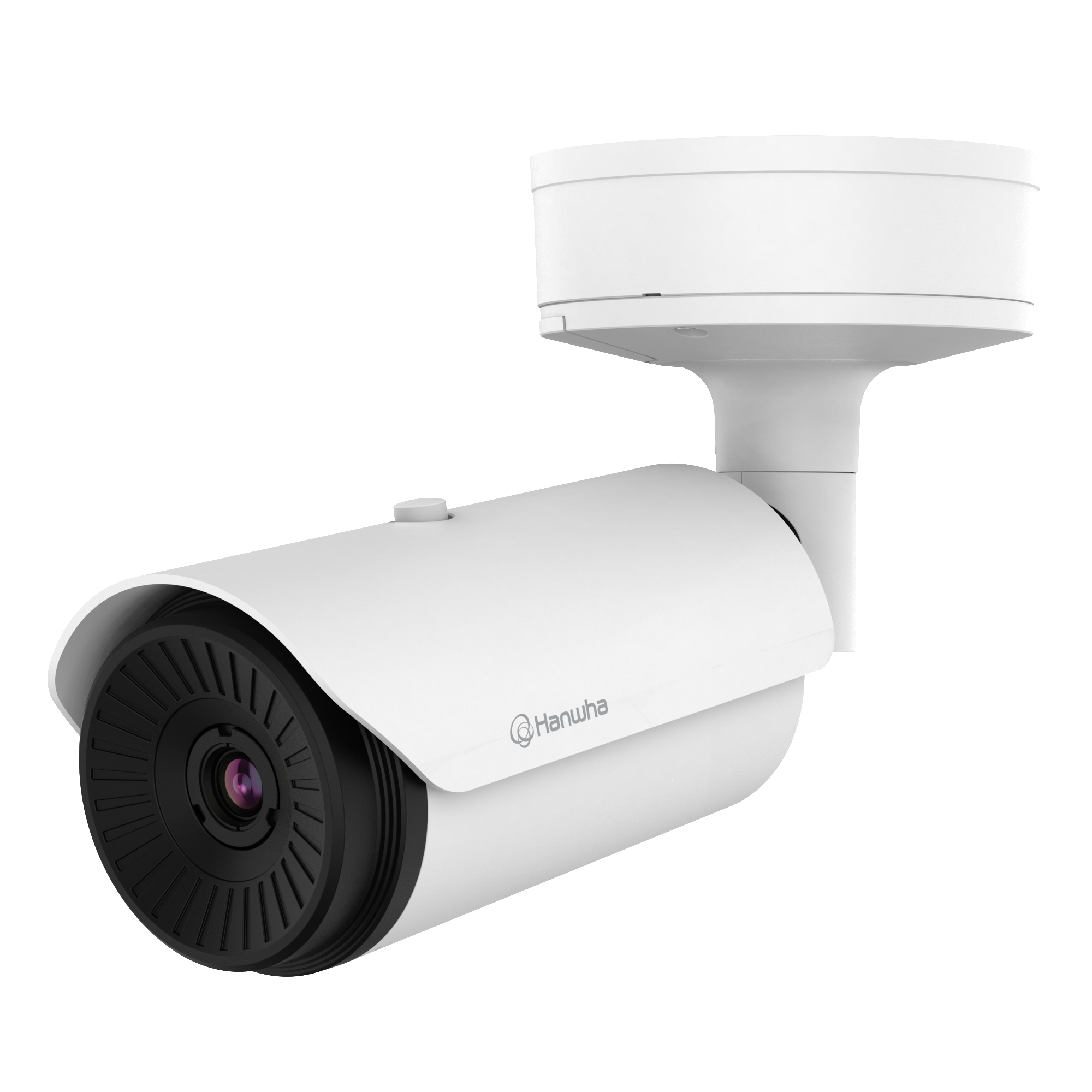 Hanwha - TNO-L4030T - Wisenet T network outdoor vandal thermal bullet camera (uncooled), 640x480 @ 8fps, 13mm fixed focal lens (48.6°), triple codec H.265/H.264/MJPEG with Wisestream II, built-in SD card slot (1x256GB), advanced video analytics and s