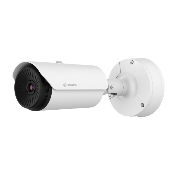 Hanwha - TNO-L4030TR - Wisenet T network outdoor vandal Radiometric bullet camera (uncooled), 640x480 @ 8fps, 13mm fixed focal lens (48.6°), triple codec H.265/H.264/MJPEG with Wisestream II, built-in SD card slot (1x256GB), advanced video analytics 