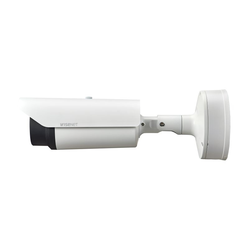 Hanwha - TNO-L4040TR - Wisenet T network outdoor vandal Radiometric bullet camera (uncooled), 640x480 @ 8fps, 19mm fixed focal lens (32°), triple codec H.265/H.264/MJPEG with Wisestream II, built-in SD card slot (1x256GB), advanced video analytics an