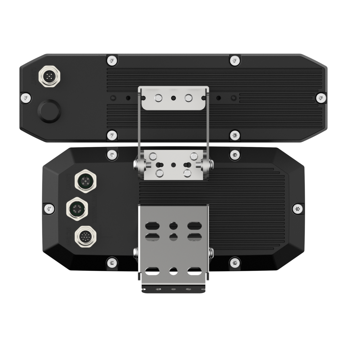 Hanwha - TNS-9050IBC - Wisenet T network BCR (Barcode Reader Camera) for Barcode Reading and Video Monitoring. Mono: 4K, Color: 4K. Max 20fps @ 4K MONO/COLOR each. 25mm machine vision lens. Removable and replaceable LED module (32 LEDs module is defa