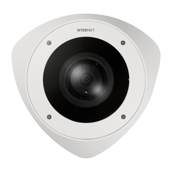 Hanwha - TNV-7011RC - Wisenet T powered by Wisenet 5 network outdoor IR corner mount camera, 3MP, 2048*1536 @ 30fps, 2.8mm fixed lens (102°*75°), 940nm IR 32', built-in mic, triple codec H.265/H.264/MJPEG with WiseStream II technology, 120dB WDR, adv