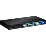 TRENDNET - TPE-224WS - 24-port 10/100Mbps Web Smart PoE Switch w/ 4 Gigabit Ports and 2 Mini-GBIC Slots