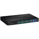 TRENDNET - TPE-2840WS - 24-port Gigabit Web Smart PoE Switch plus 4 SFP slots