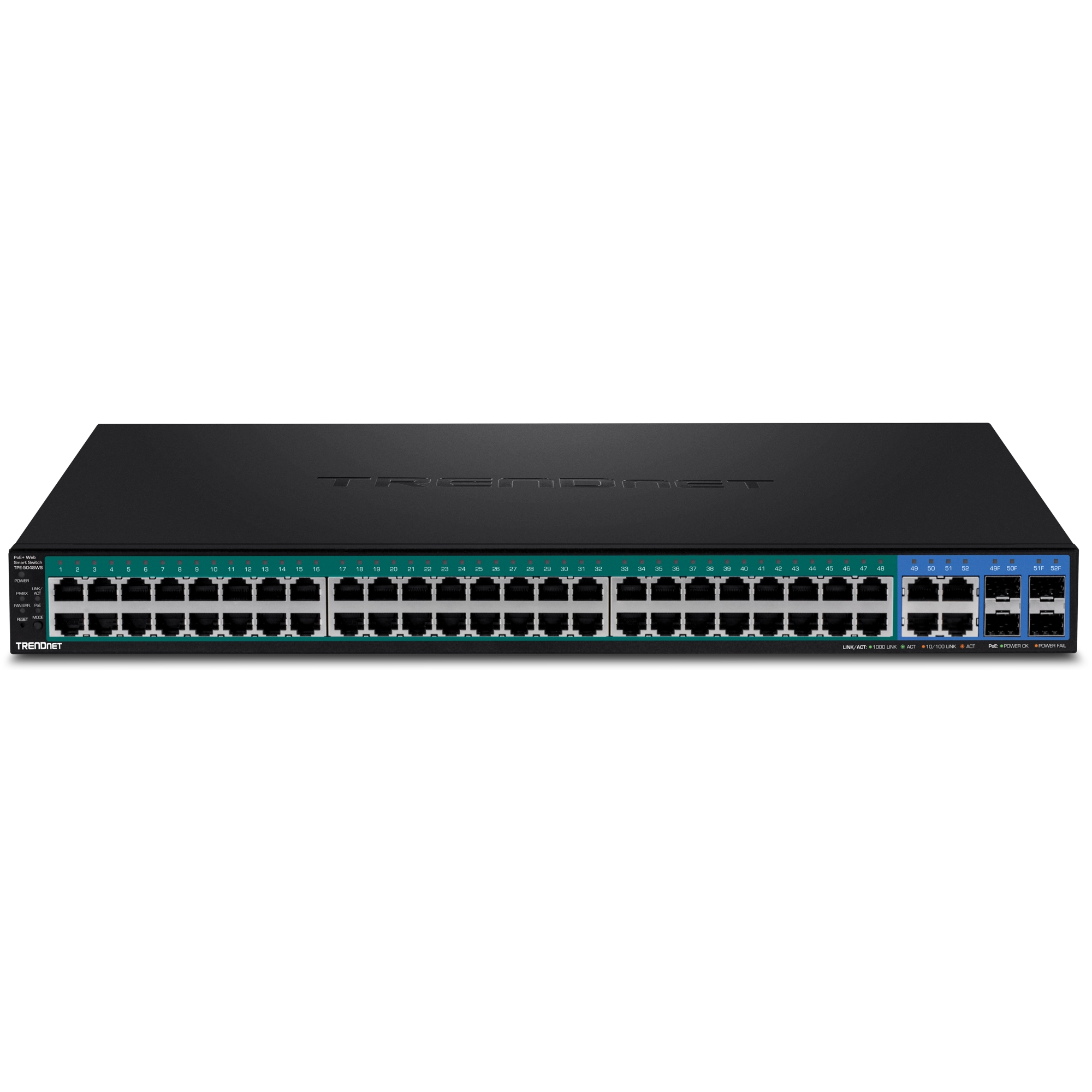 TRENDNET - TPE-5048WS - 52-Port Gigabit Web Smart PoE+ Switch (740W)