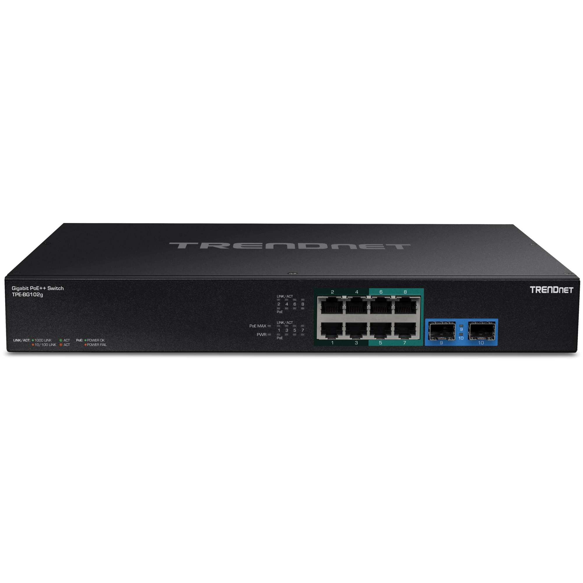 TRENDNET - TPE-BG102G - 10-Port Gigabit 4PPoE Switch