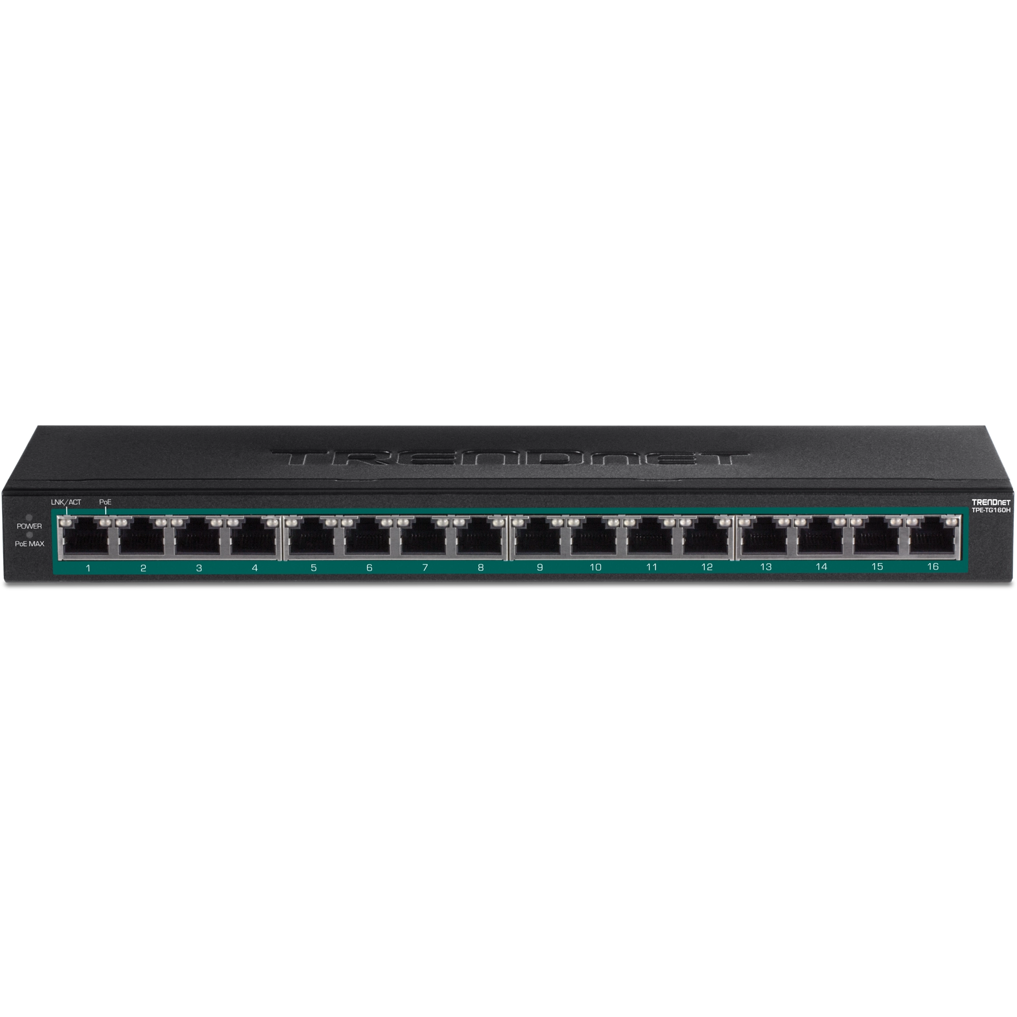 TRENDNET - TPE-TG160H - 16-Port Gigabit PoE+ Switch(123W)