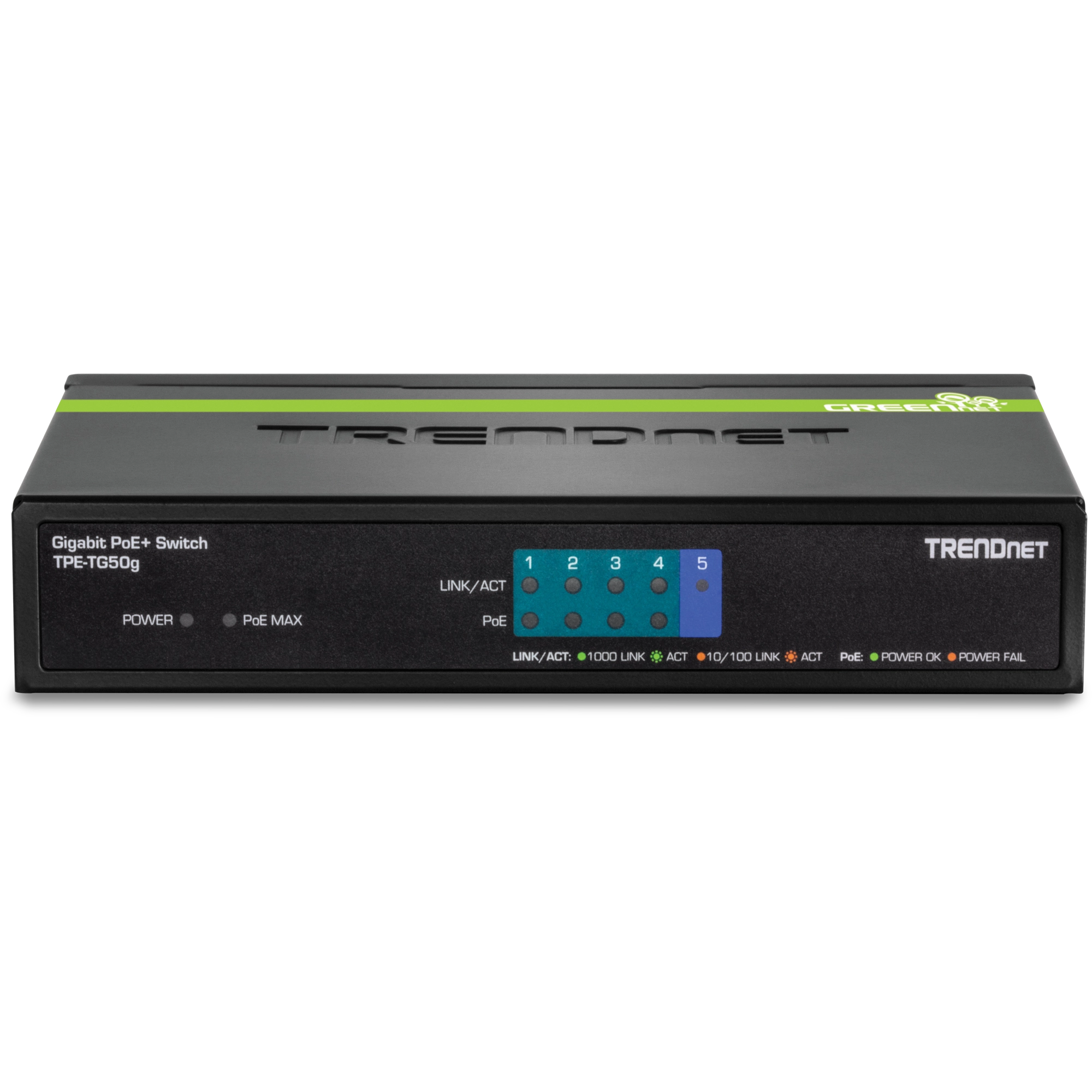 TRENDNET - TPE-TG50g - 5-port Gigabit PoE+ Switch