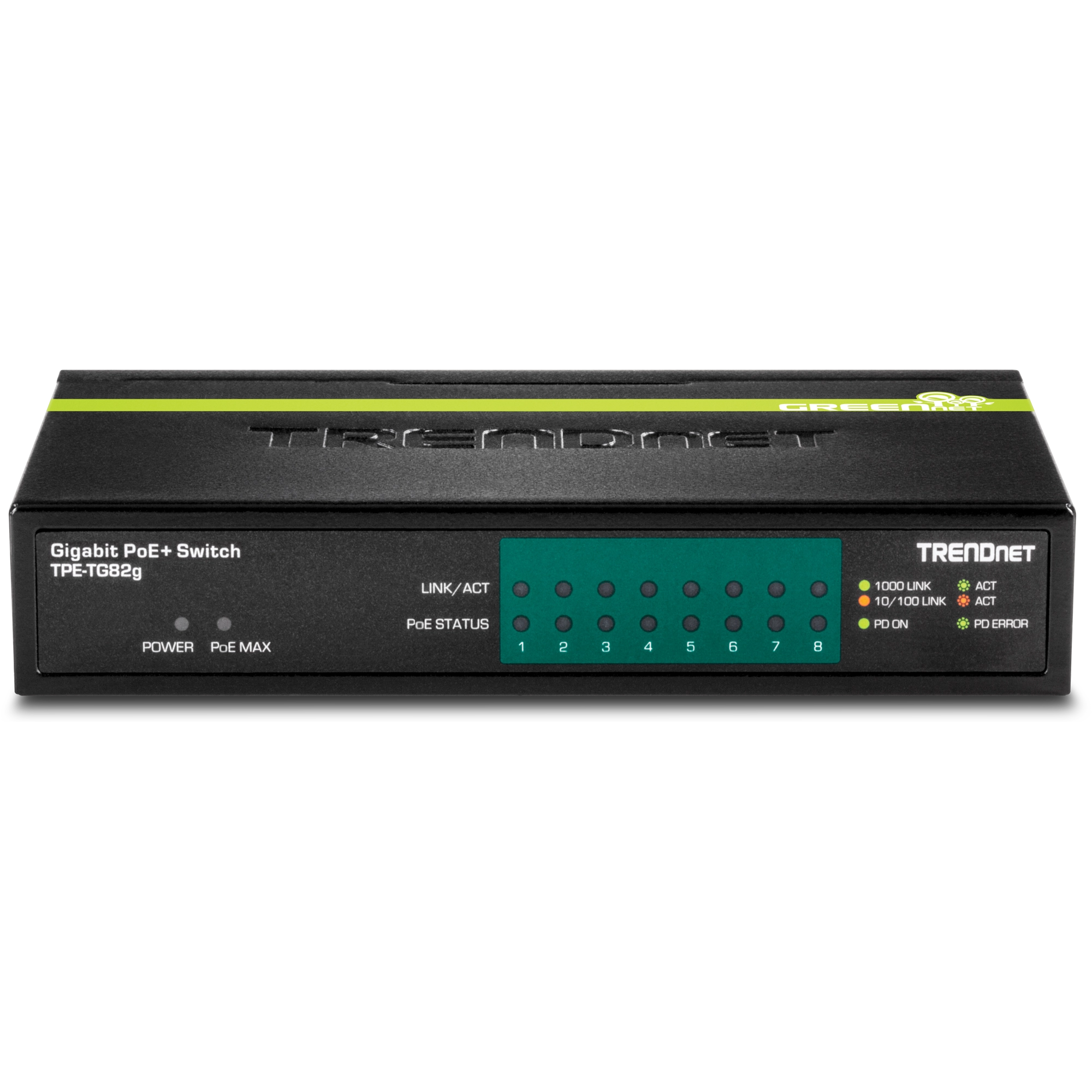 TRENDNET - TPE-TG82G - 8-Port Gigabit PoE+ Switch
