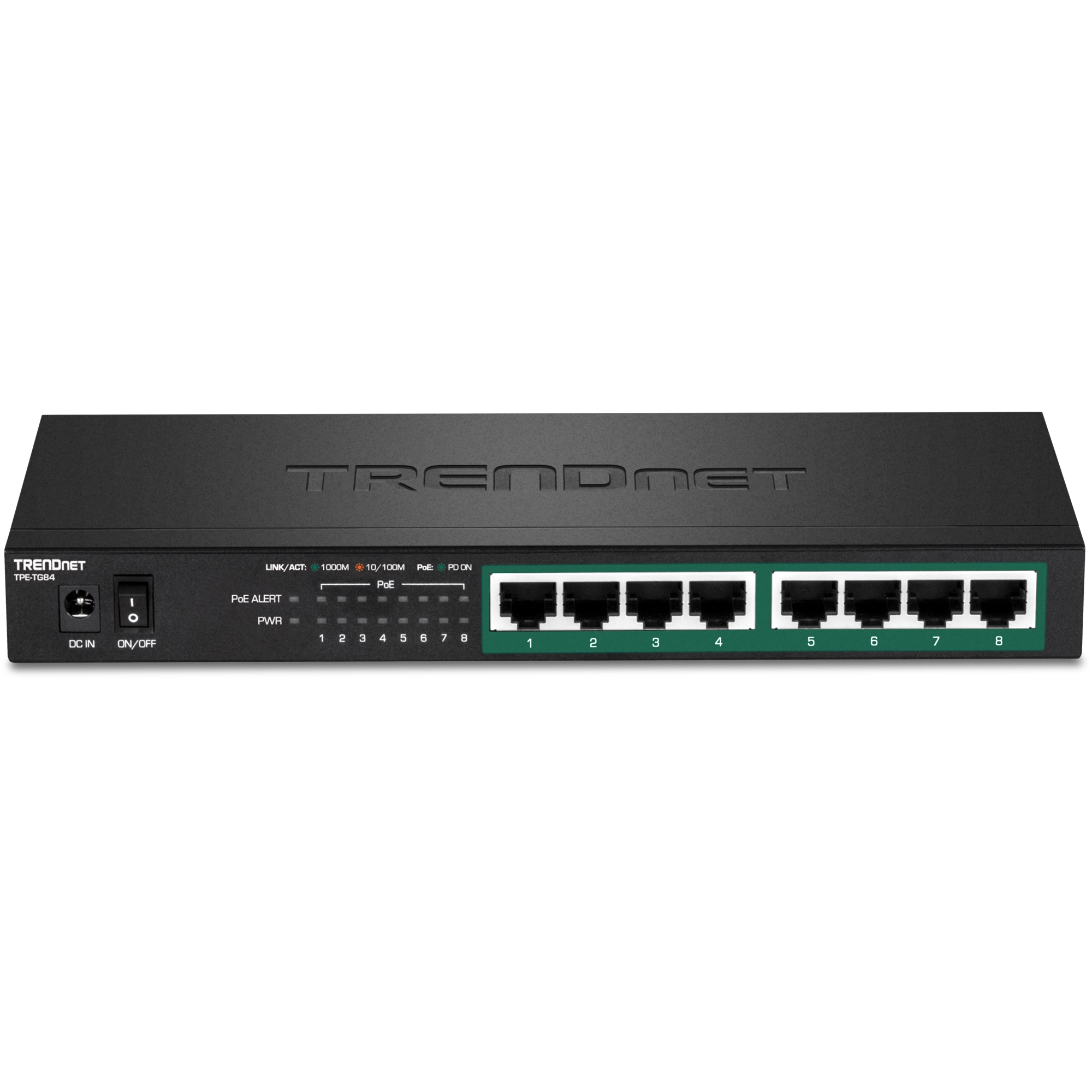 TRENDNET - TPE-TG84 - 8-Port Gigabit PoE+ Switch (120W)
