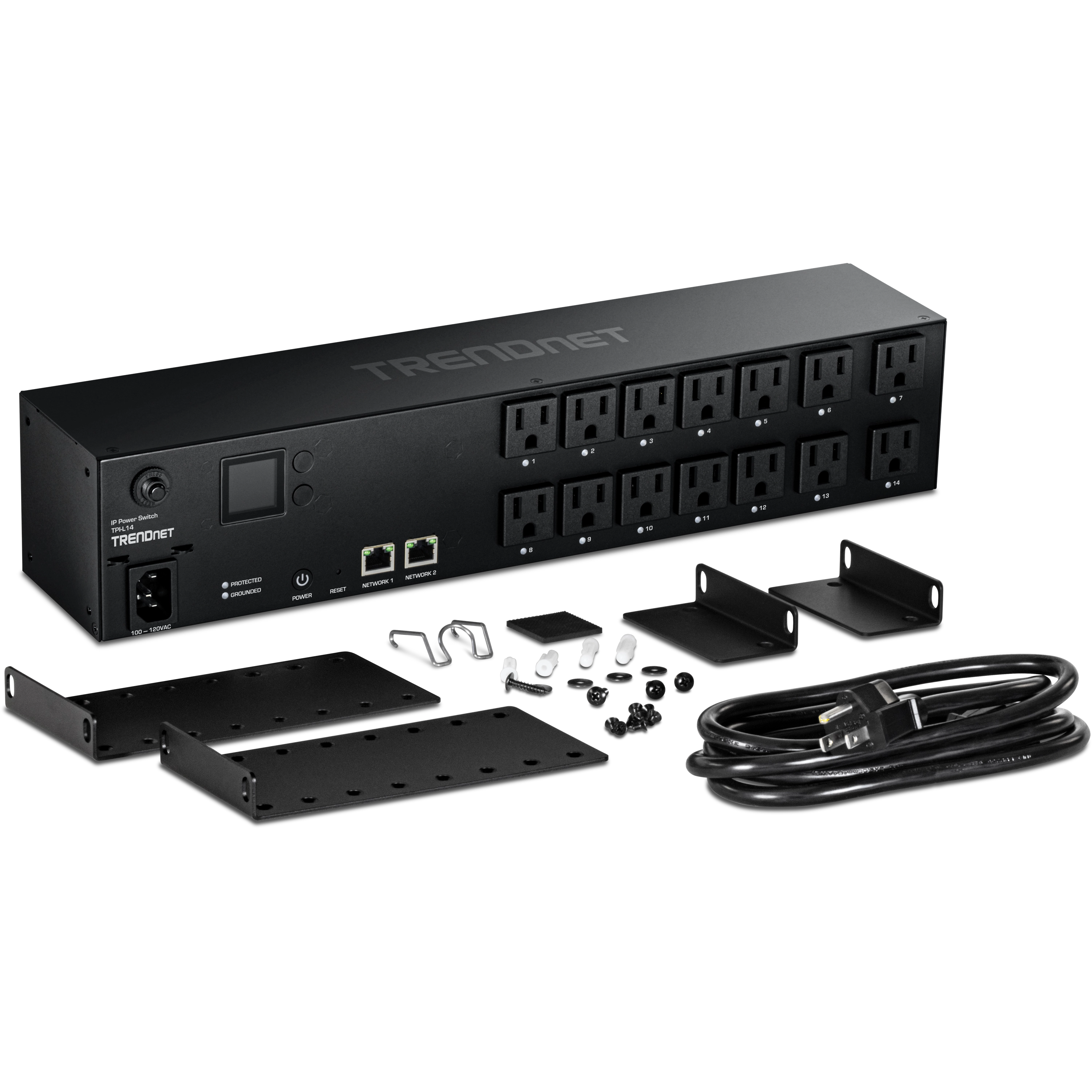 Trendnet - TPI-L14 - 14-Outlet Managed 2U Rackmount Switched Power Distribution Unit