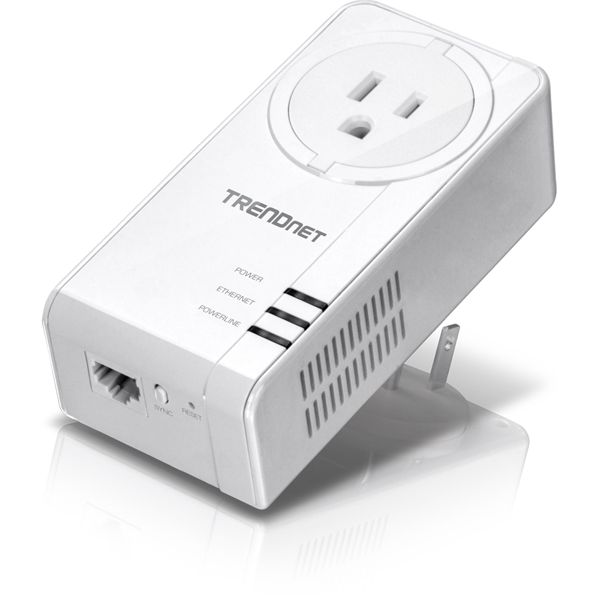 TRENDNET - TPL-423E2K - Powerline 1300 AV2 Adapter Kit  with Built-in Outlet