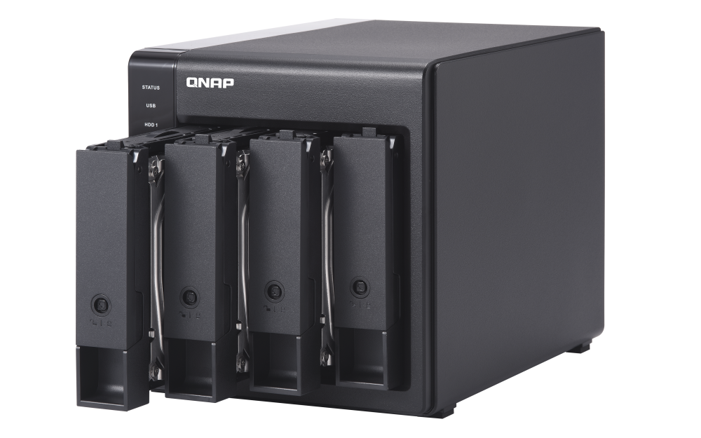 QNAP - TR-004-US - QNAP TR-004 4-bay USB 3.0 type-C (5Gbps) hardware RAID enclosure/ DAS, supports 3.5