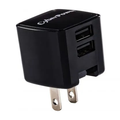 Cyber Power - TR12U3A - USB Wall Charger, 2 USB, 3.1A, Folding AC plug, LED Power Indicator, 1 Year Warranty