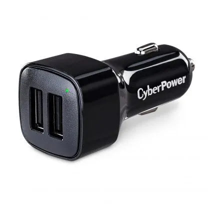Cyber Power - TR22U3A - Travel Charger - (2) USB 3.1A Shared Ports and DC Auto Power Plug
